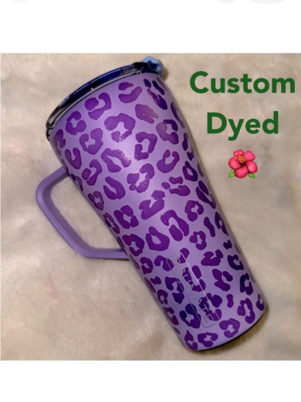 NEW! BRUMATE Lavender Leopard Custom Dyed Toddy 22oz w/ BevLock Lid NEW GORGEOUS